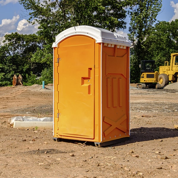 how often are the porta potties cleaned and serviced during a rental period in Clarksfield